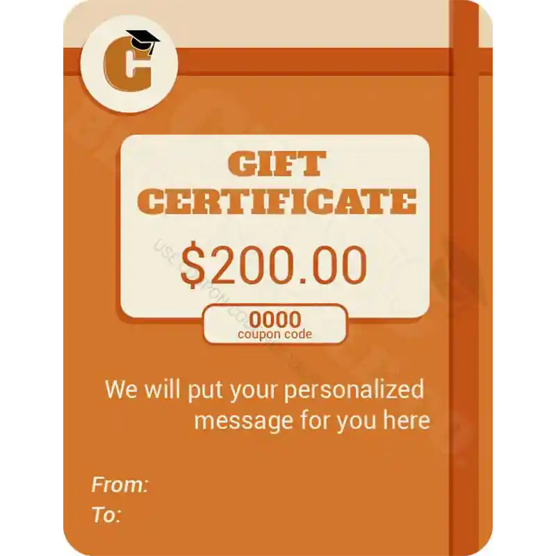 Class Belt Buckle Gift Certificate